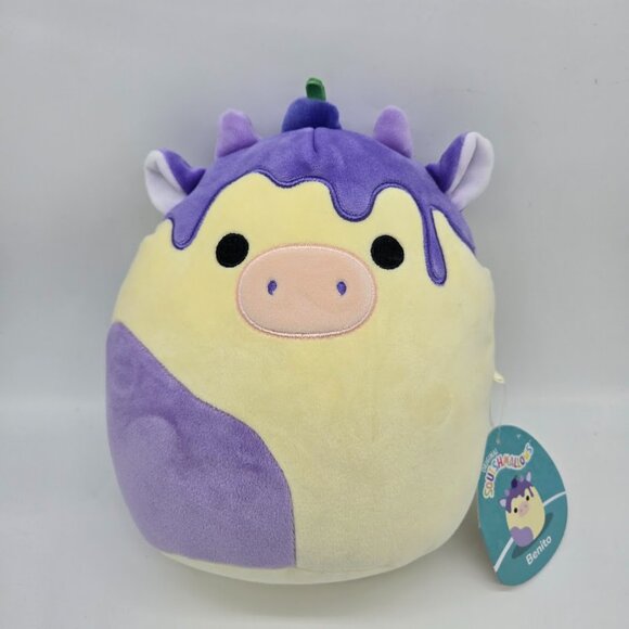 Squishmallows Other - Squishmallows 8" Benito the Blueberry Dessert Cow Stuffed Plush Farm 2023